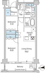 グリーンレジデンス赤坂の間取り画像