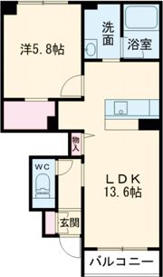 シャーメゾン五月町の間取り画像