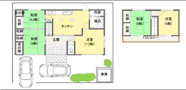大垣市枝郷戸建ての間取り画像