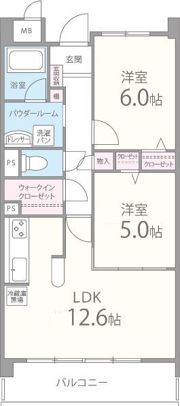 K FLATの間取り画像
