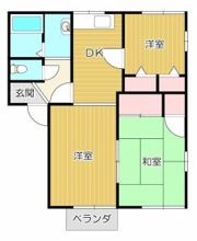 グリーンパーク絹の台Aの間取り画像