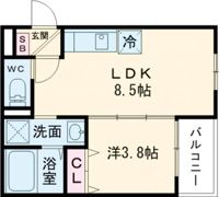 F Canens SEAM (エフ カネンス シーム)の間取り画像