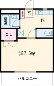 サニーパレス横田の間取り画像