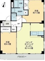 フォブール世俵Bの間取り画像