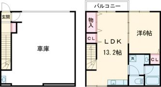 ガレージハウスLB A棟の間取り画像
