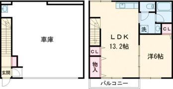 ガレージハウスLB B棟の間取り画像