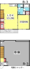 ガレージハウスLB B棟の間取り画像