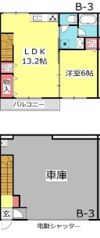 ガレージハウスLB B棟の間取り画像