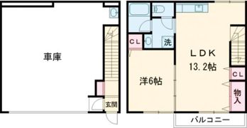 ガレージハウスLB B棟の間取り画像