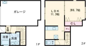 Garage House 森岡の間取り画像