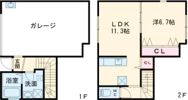 Garage House 森岡の間取り画像