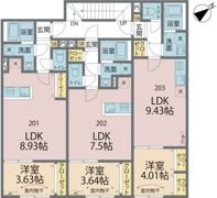 カインドネス相模原小山の間取り画像