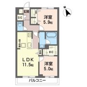 グランデアルベロ南八幡の間取り画像