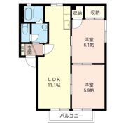 カサベルデ赤坂Bの間取り画像