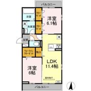 メゾンアーク西新井Ⅱの間取り画像