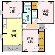 オークヴィレッジ花園 Bの間取り画像