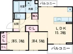 D-chambre新矢田の間取り画像