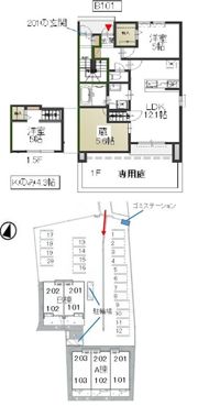 サンリーフ Bの間取り画像