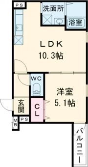 フジパレス十三イーストの間取り画像