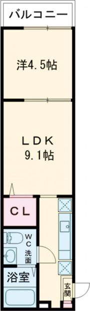 MQuarto福生の間取り画像