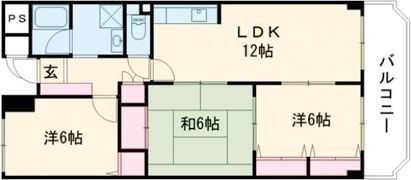 プランドール南茨木の間取り画像