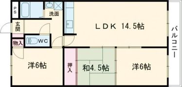沼ノ端ハイツA棟の間取り画像