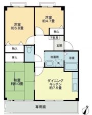 フォブール竹峰Bの間取り画像