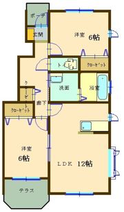 クレールアンファンAの間取り画像