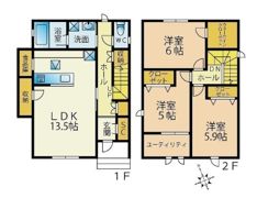 (仮称)オズスクエア七隈Bの間取り画像