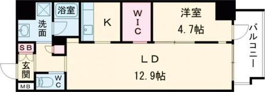 ZONNA神戸磯上通の間取り画像