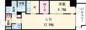 ZONNA神戸磯上通の間取り画像