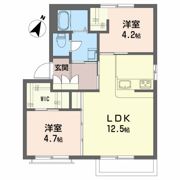 クリストフル江陽Dの間取り画像