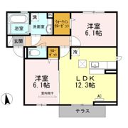 シャトー大和の間取り画像