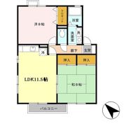 21番館 Bの間取り画像