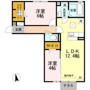 ディールーム後藤寺 A棟の間取り画像