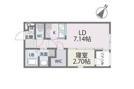 サニークレスト西新の間取り画像