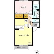 ガーデンリーブス Aの間取り画像