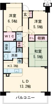 サンクレイドル松本ウインフォートの間取り画像