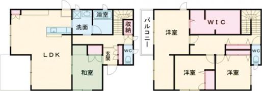 平田4貸家 3LDK【米軍向け】の間取り画像