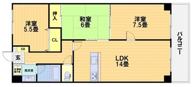 アメニティ双ヶ丘の間取り画像