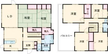 玖珂貸家 6LDK【米軍向け】の間取り画像