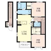 ヴィラアベニュー Bの間取り画像