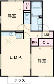 グリーンテラス長野Aの間取り画像