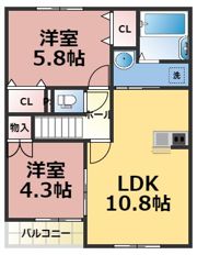 メゾンドールVIIの間取り画像