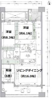 クリオレミントンヴィレッジ国立の間取り画像
