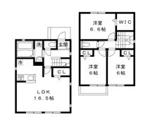 八ヶ崎戸建貸家 A棟の間取り画像
