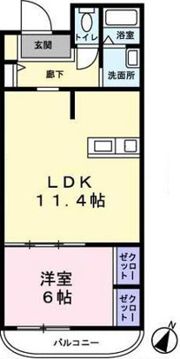 ハートヒルズ弐番館の間取り画像