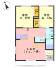 美保里Ⅱ番館の間取り画像