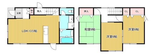 飯野ハイツの間取り画像