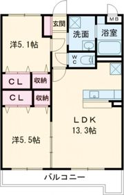 HALELEA小池原の間取り画像